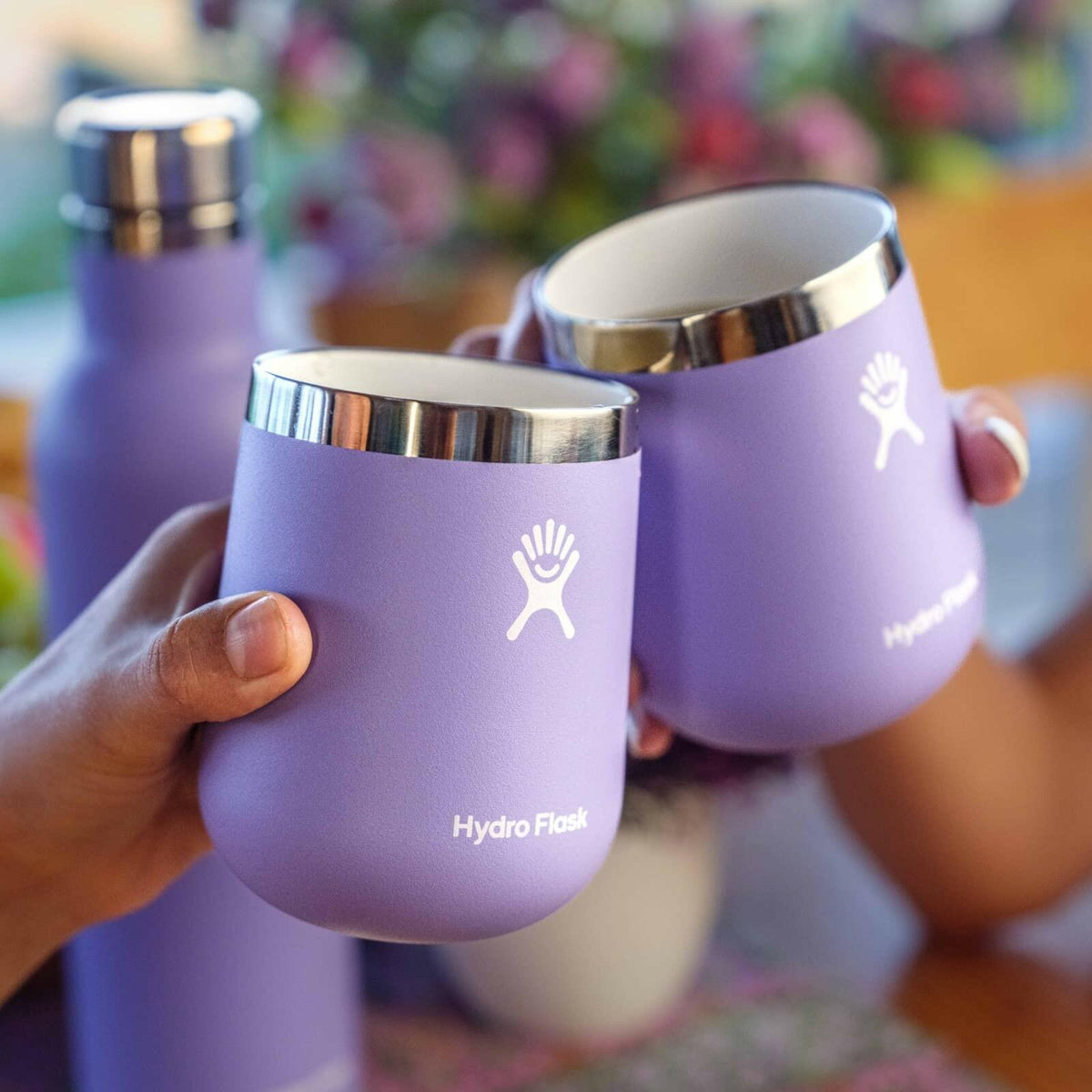 Hydro Flask 10 Oz Stemless Wine Glass - Unbreakable Black Tumbler