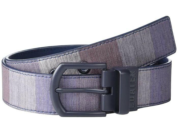 Cuater by TravisMathew Men's Torched Reversible Golf Belt Navy Blue Stripe