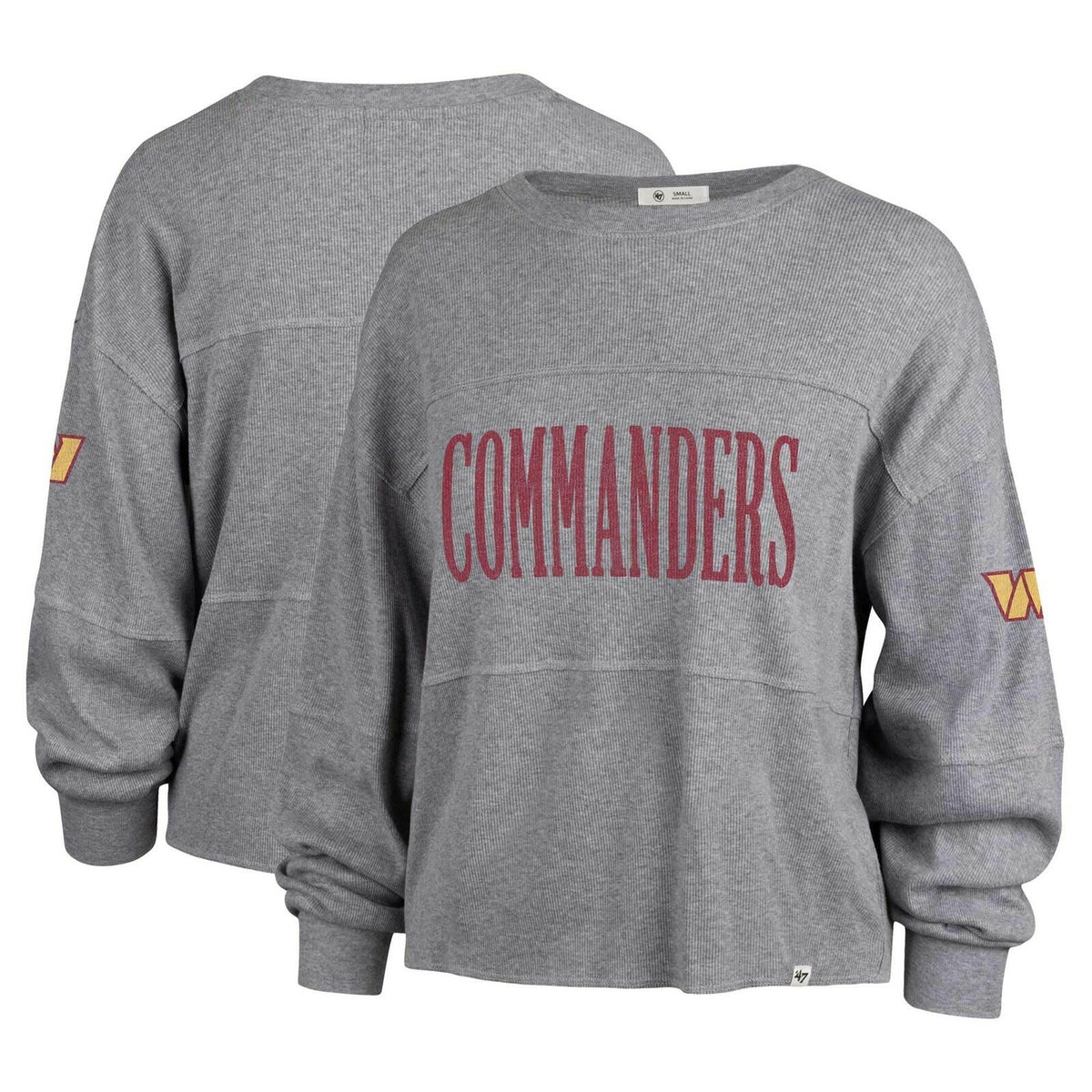 47 Women's Washington Commanders Get Loud Jada Long Sleeve T-Shirt Gray