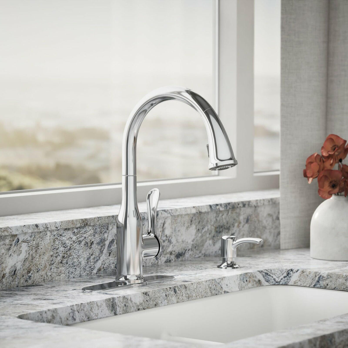Kohler Motif R23863-SD-CP Pull-Down Kitchen Faucet Soap Dispenser Chrome