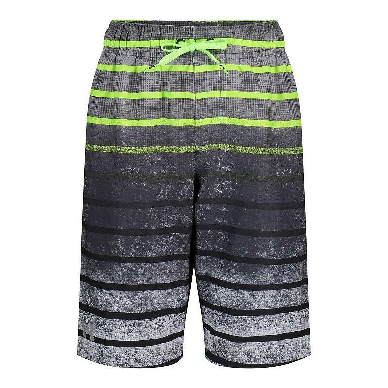 Under Armour Boys 8-20 Ocean Foam Gradient Volley Shorts, Boy's, Size: Medium, Black