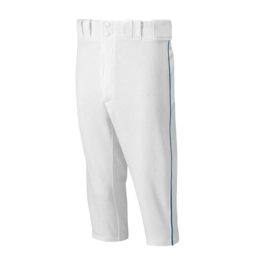 Mizuno Men's Premier Short Piped Pant White/Navy Size Medium