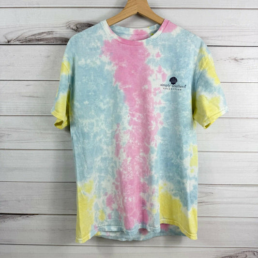 Simply Southern Tie-Dye T-Shirt Just Keep Swimming Youth Tee Size Medium