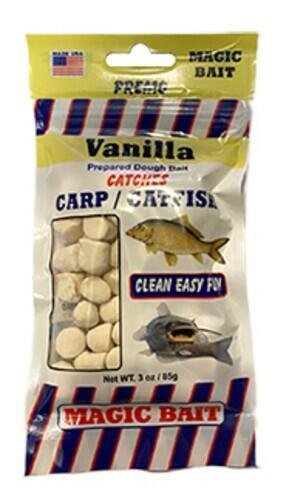 Magic Bait Vanilla Dough Bait 2 Pack for Carp and Catfish - 3oz Each