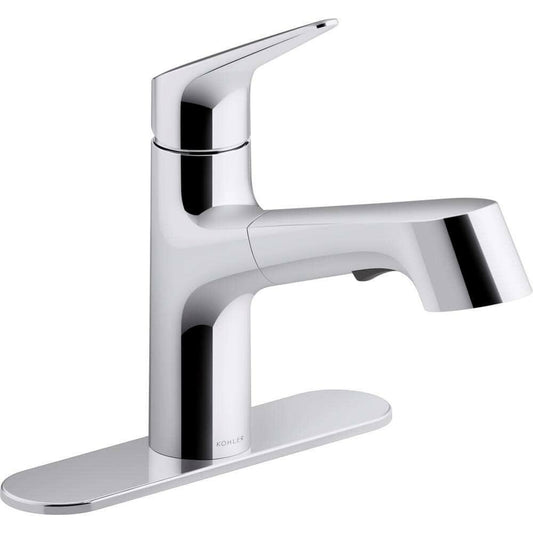 Kohler Vin Kitchen Faucet Single-Handle Pull-Out Sprayer Polished Chrome Modern Design