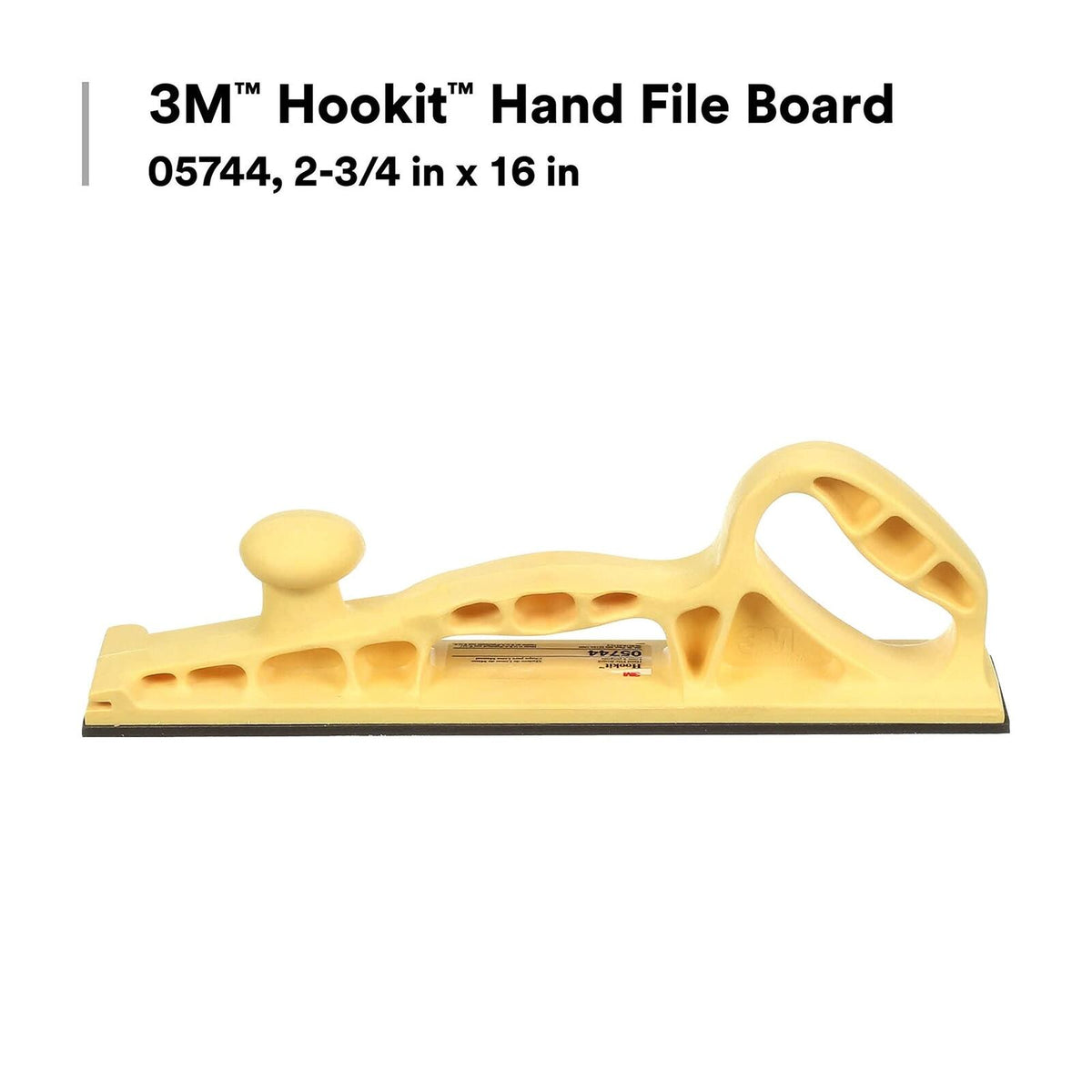 3M Hookit Hand File Board 2-3/4 x 16-1/2 Yellow Tool 05744