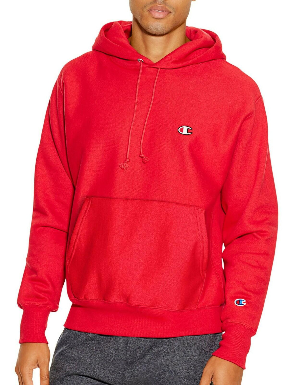 Champion Men's Reverse Weave Hoodie Team Red Scarlet X-Small Heavyweight Fleece