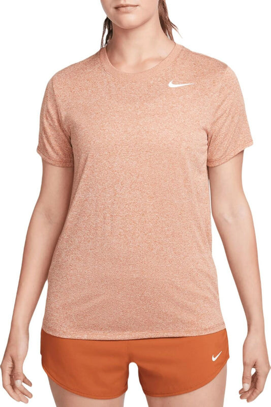 Nike Dri-FIT Women's T-Shirt Dark Russet XS Short Sleeve Polyester