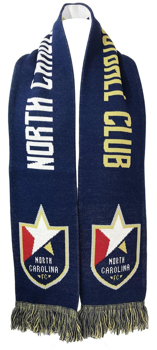 Ruffneck North Carolina FC Scarf Navy 7" x 62" Unisex Jacquard Stars