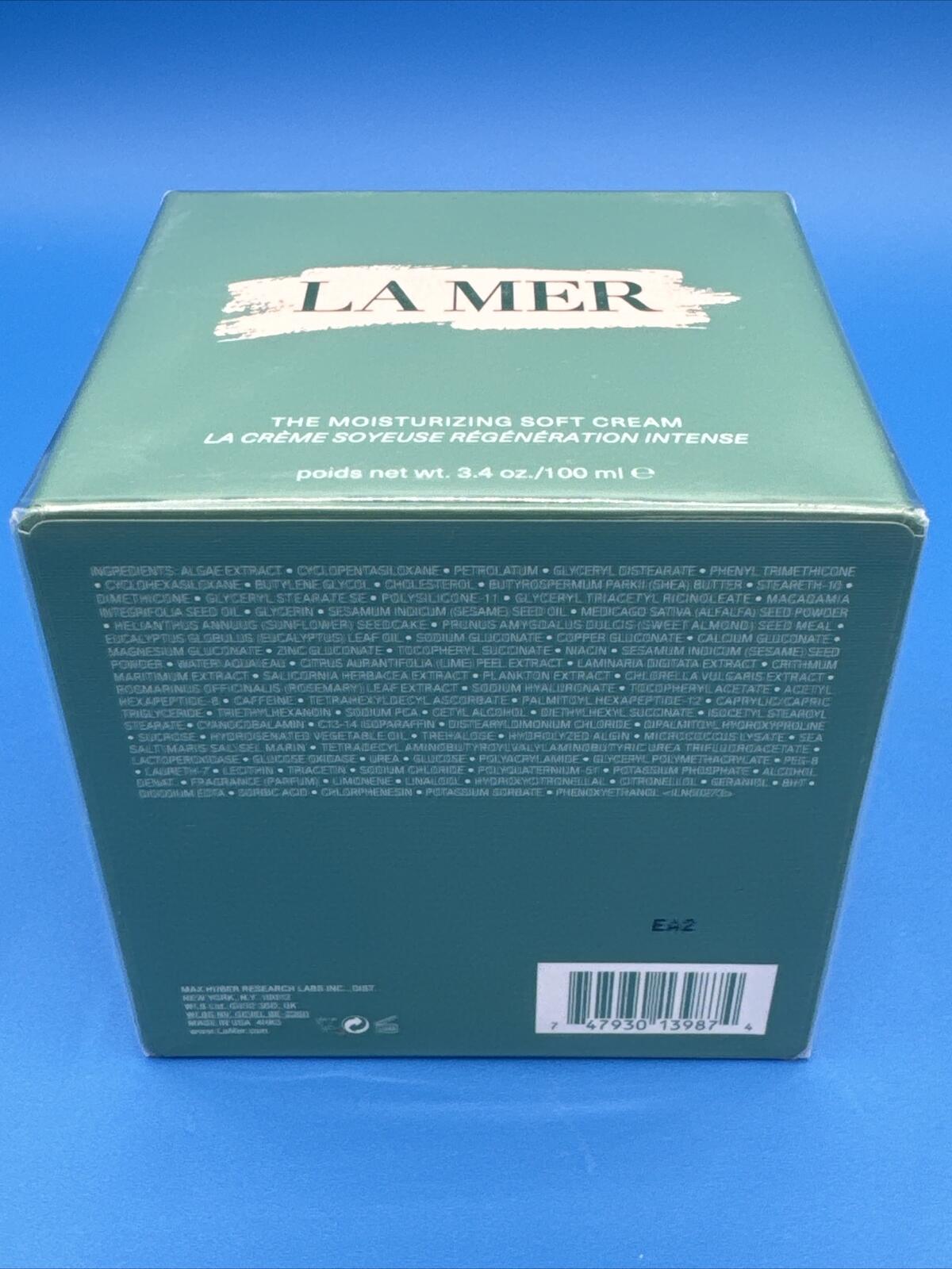 La Mer The Moisturizing Soft Cream 3.4 oz 100ml Anti-Aging Face Moisturizer