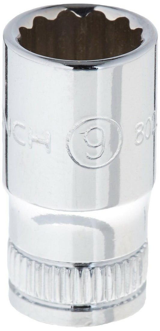 GEARWRENCH 1/4in Drive 12-Point Standard Metric Socket 9mm Off-Corner 80203