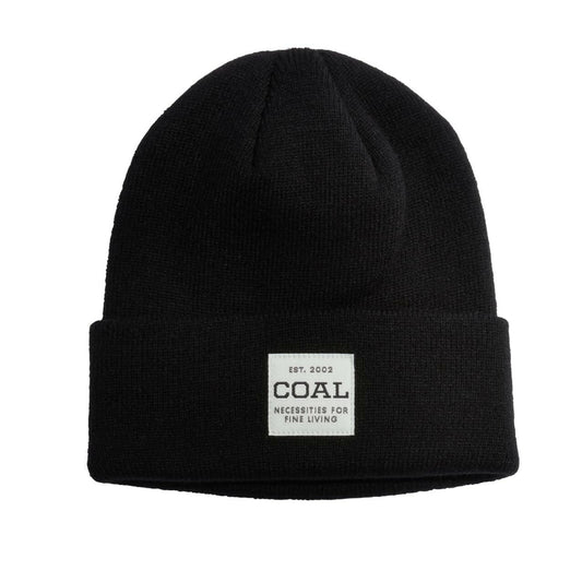 Coal Uniform Mid Knit Beanie Hat - Rib Knit, Soft Acrylic, Black, One Size