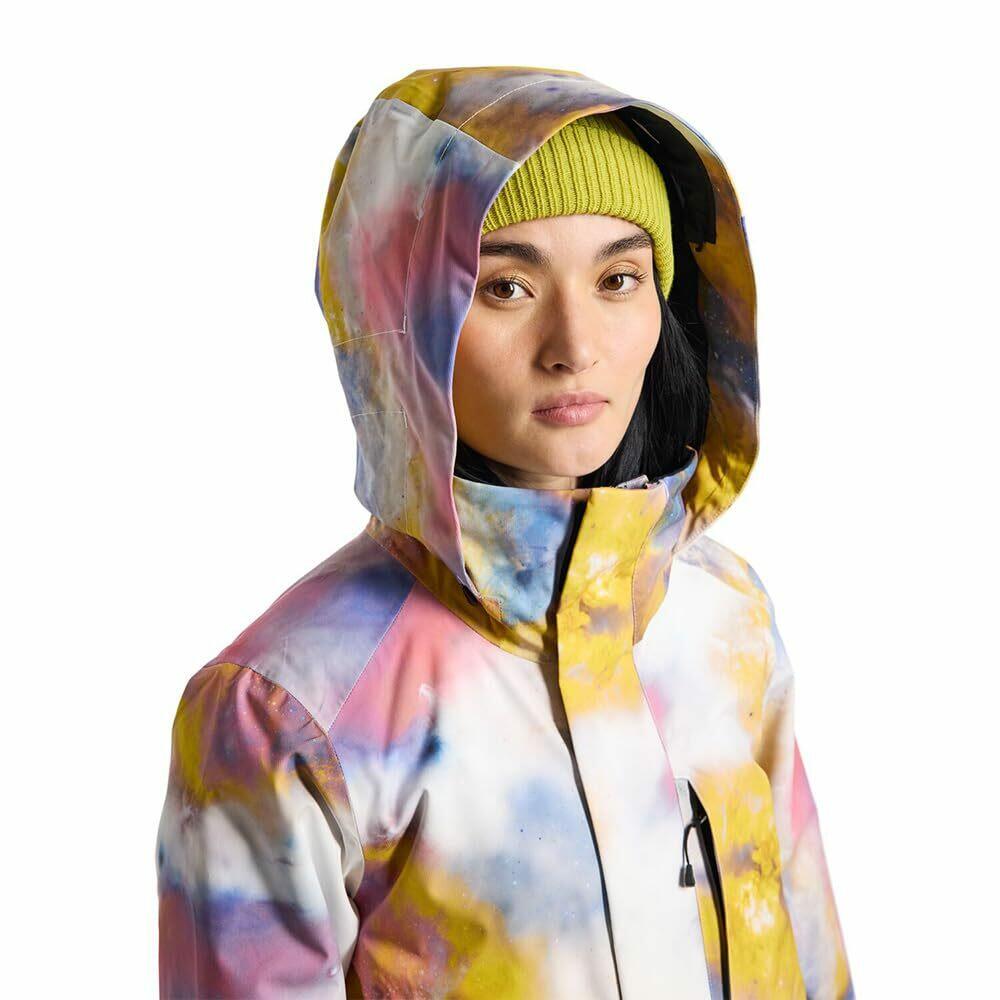 Burton Jet Ridge 2L Women's Snowboard Jacket Medium Stout White Voyager