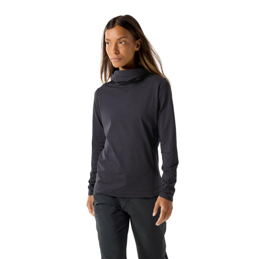 Arc'teryx Rho Hoody Women's Lightweight Base Layer Hoody Black Small