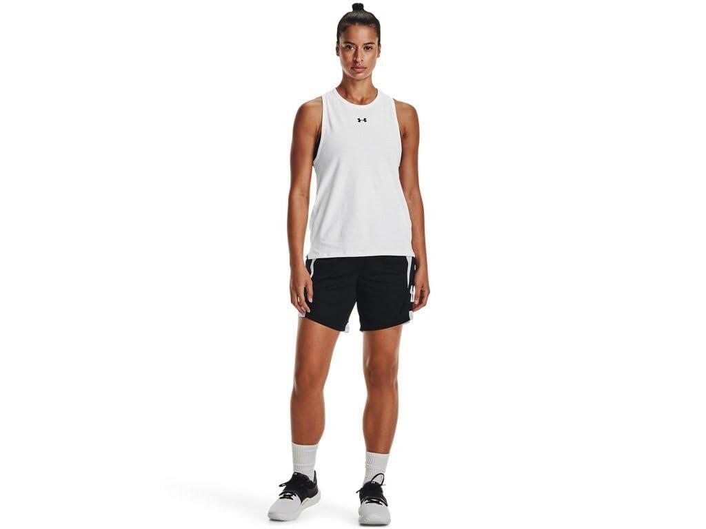Under Armour Women's Baseline 6" Basketball Shorts Blizzard Navy Size S