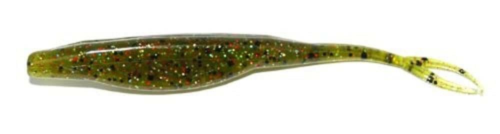Zoom Salty Super Fluke Bait 5-1/4" Pack of 10 Green for Fresh/Saltwater Fishing