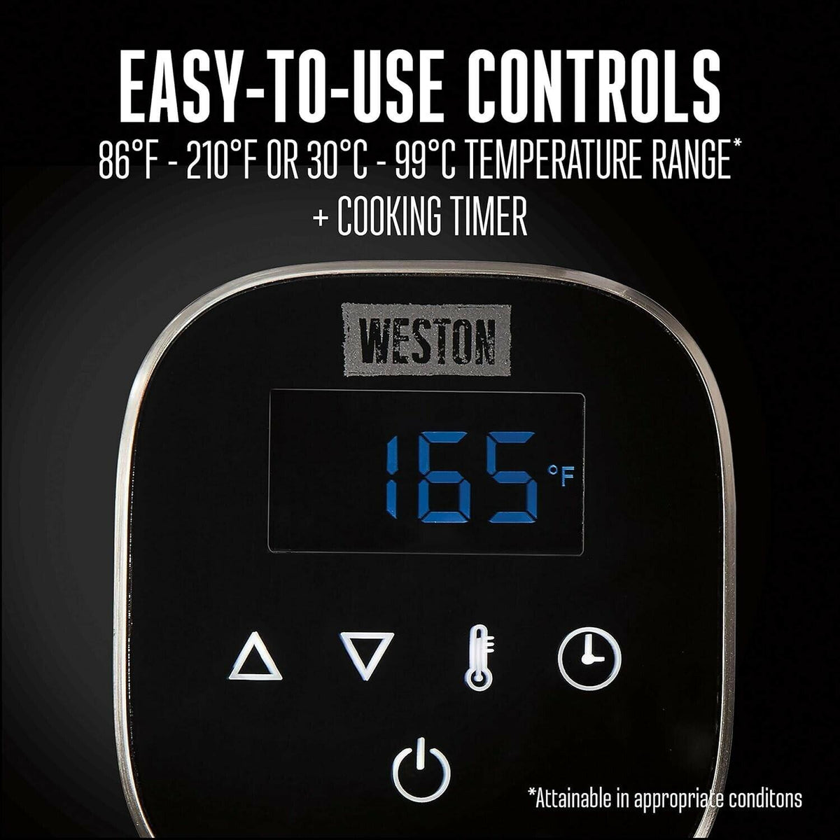 Weston Sous Vide Immersion Circulator 800W Digital Display Cooking Tool Black
