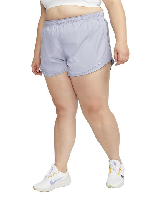 Nike Women's Plus Size Tempo Running Shorts 1X Indigo Haze Grey
