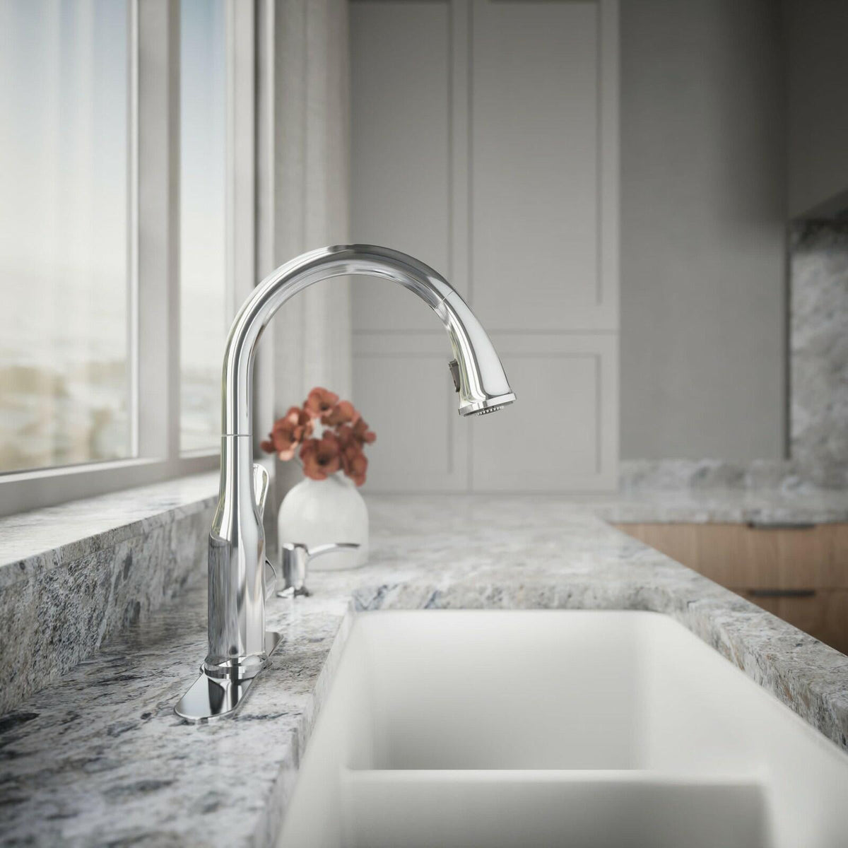 Kohler Motif R23863-SD-CP Pull-Down Kitchen Faucet Soap Dispenser Chrome