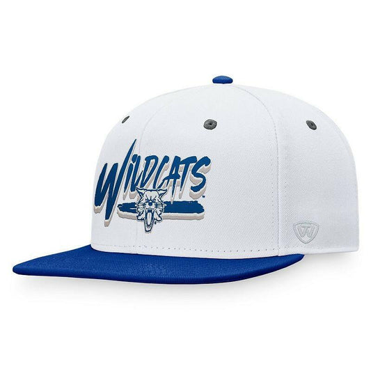 Kentucky Wildcats Sea Snapback Hat - Top of the World White Cap NCAA Gear