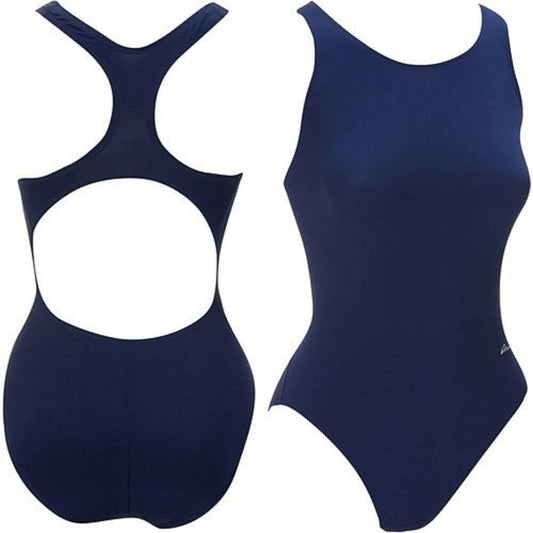 Dolfin Ocean Winner HP Back Women's Navy Swimsuit Size 32 Solid Spandex