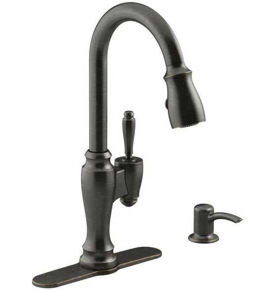 Kohler Arsdale R22970-SD-2BZ Pull Down Kitchen Faucet Soap Dispenser Oil Rubbed