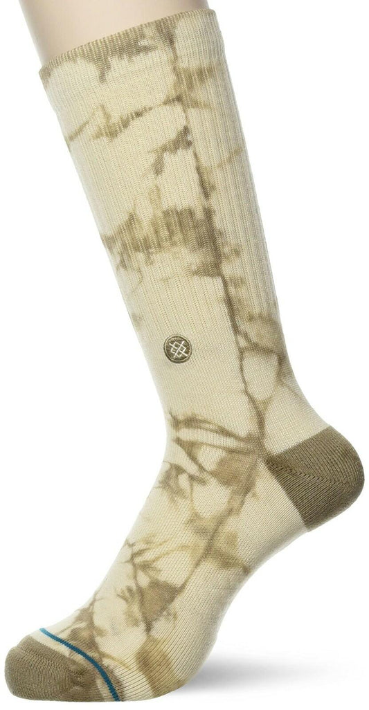 Stance NBA Logoman Dye Socks Natural Brown Cream Large Mens US 9-13