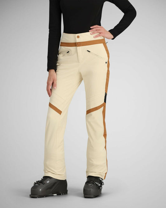 Obermeyer Women's Chateau Pants - Waterproof Snow Ski Pants, Sandbar Color