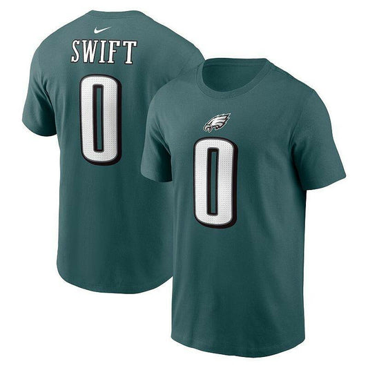 Nike D'Andre Swift Philadelphia Eagles #0 Men's T-Shirt Green Large