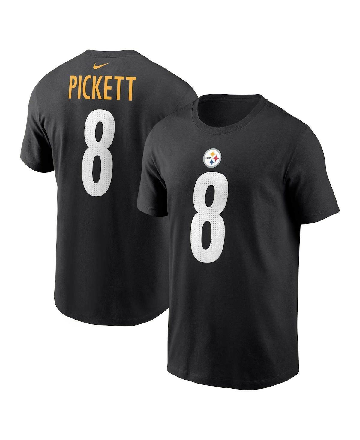 Nike Men's Kenny Pickett Black Steelers Player Name & Number T-shirt