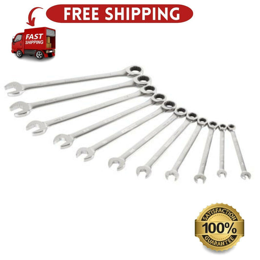 Steelman 11-Piece SAE 144-Position Ratcheting Wrench Set with Case 78981