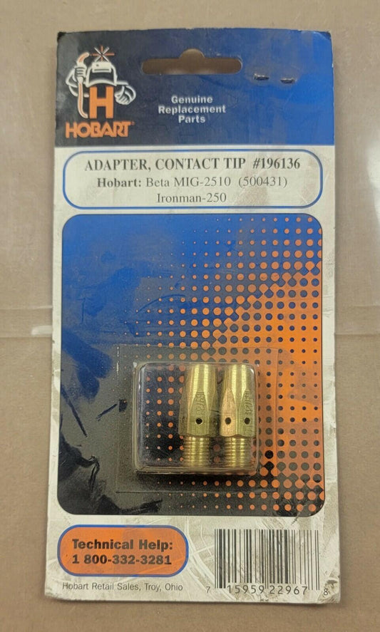 Hobart 196136 Heavy Duty MIG Adapter Contact Tip Assembly 0.045 0.056