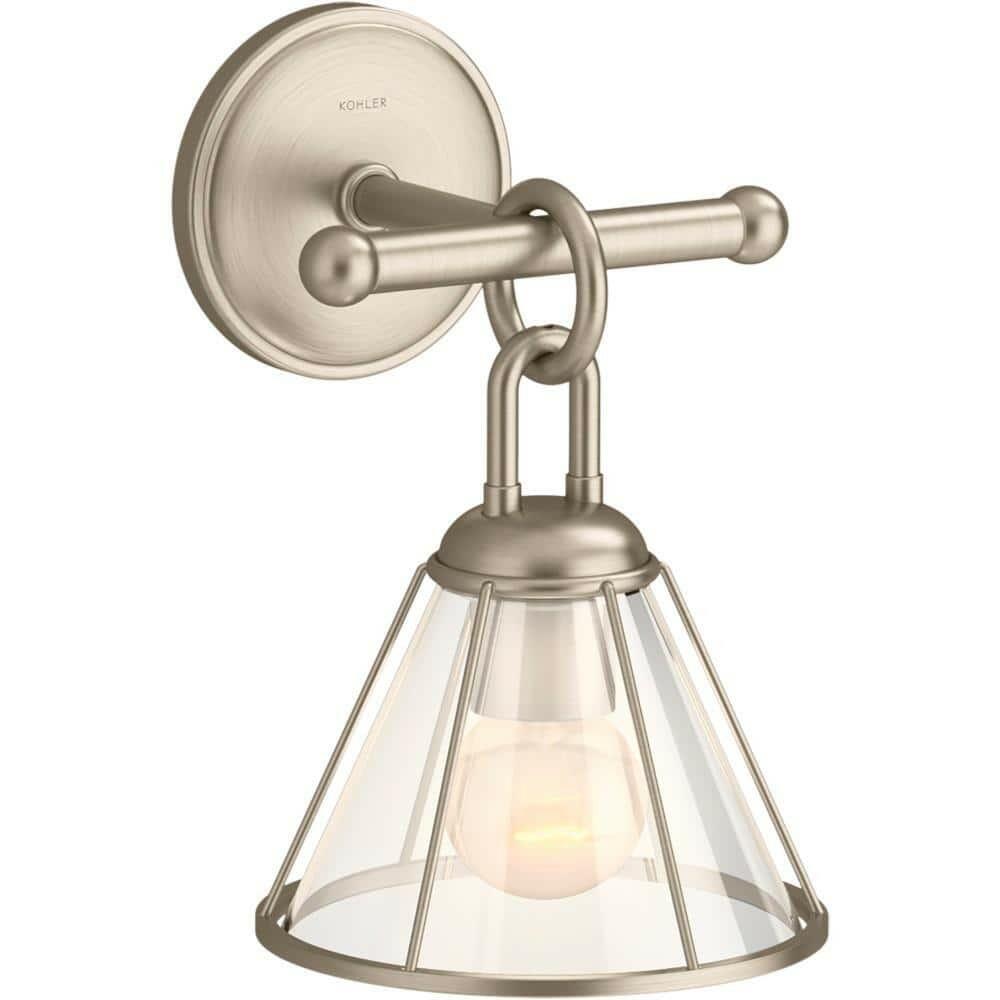 Kohler Terret 27741-SC01-BVL 1 Light Wall Sconce Brushed Bronze Clear Glass