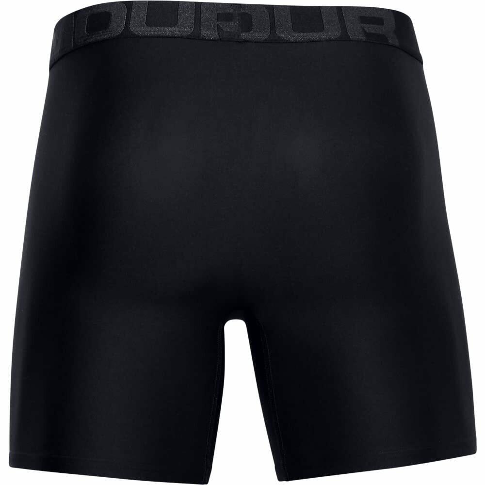 Under Armour Tech 6" Men's Boxerjock Boxer Briefs 2-Pack Black Size S