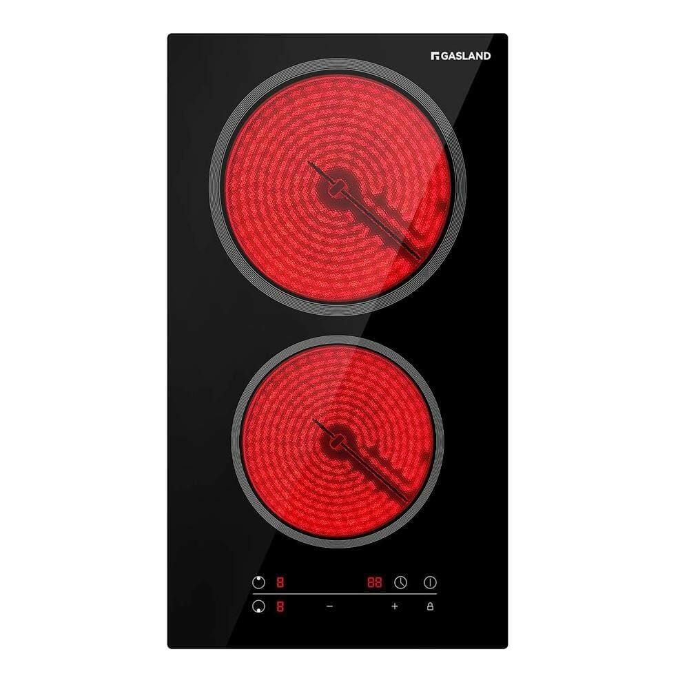 GASLAND 12 in Built-in Electric Cooktop Smooth Top Black 2 Elements Chef
