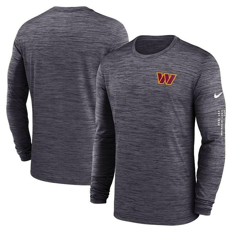 Nike Washington Commanders Velocity Black Long Sleeve T-Shirt Men's Medium