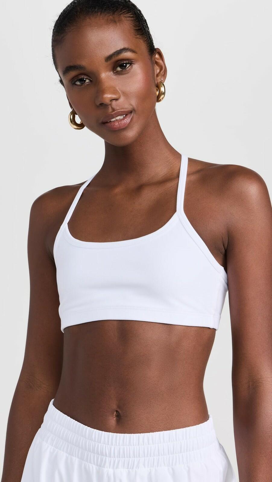 Beyond Yoga Cloud White Large Racerback Bra Light Support