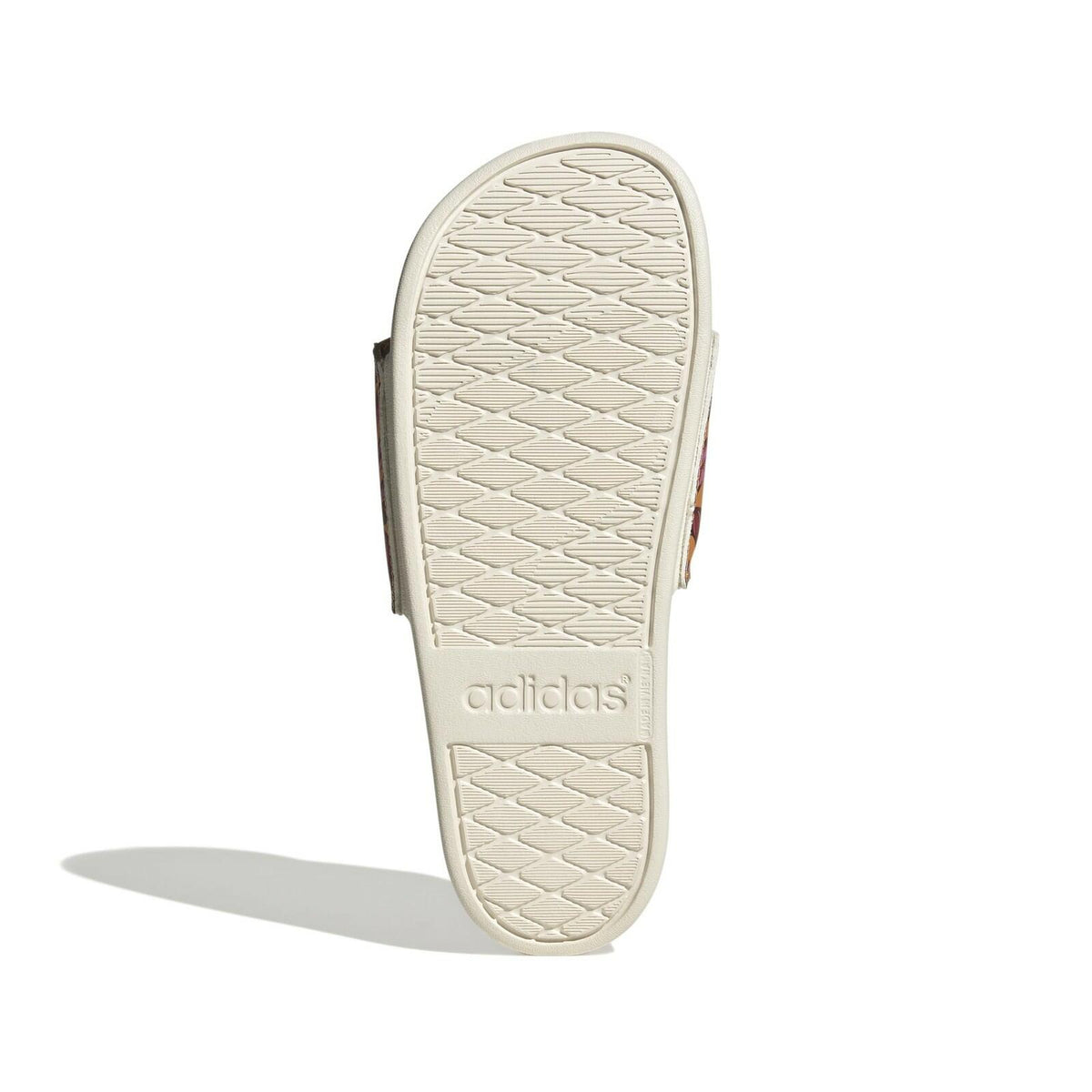 adidas Adult Adilette Comfort Slides Chalk White/Chalk White/Matte Silver 9