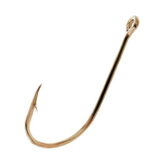 Eagle Claw Plain Shank Offset Hooks Size 12 for Freshwater Saltwater Fishing