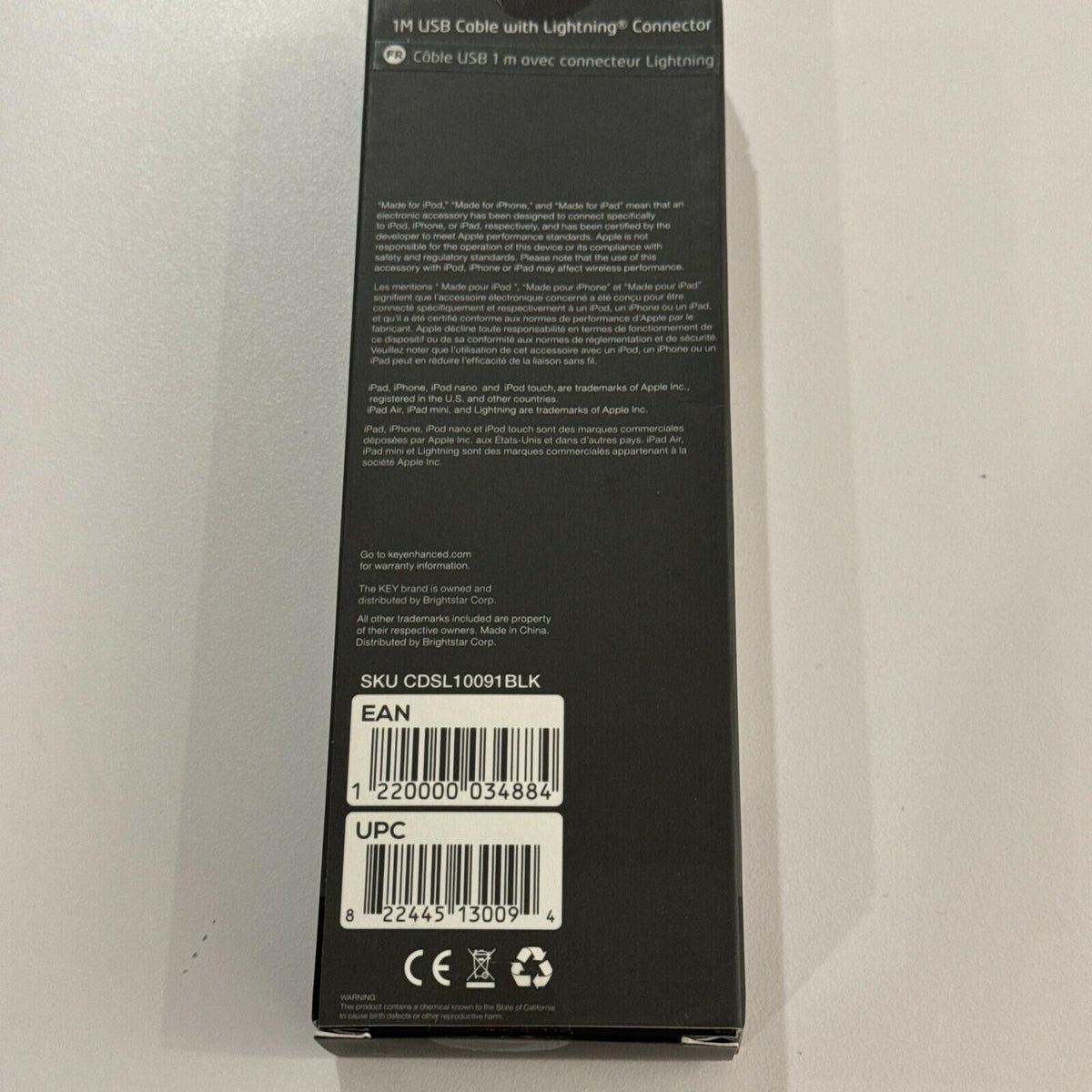 MFi Certified 3.3ft Lightning Cable for iPhone 8-14, Fast Charging, Black