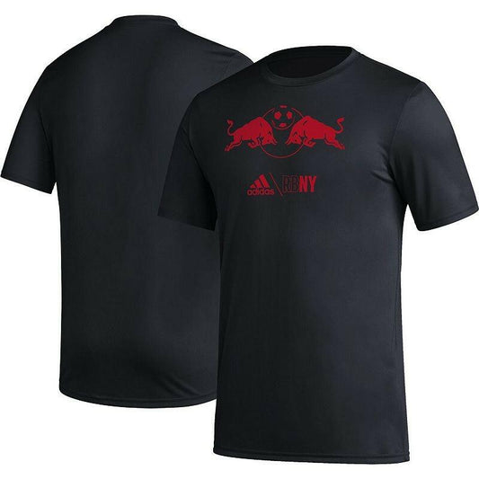 adidas Men's York Red Bulls Icon T-shirt - Black Soccer Fan Apparel