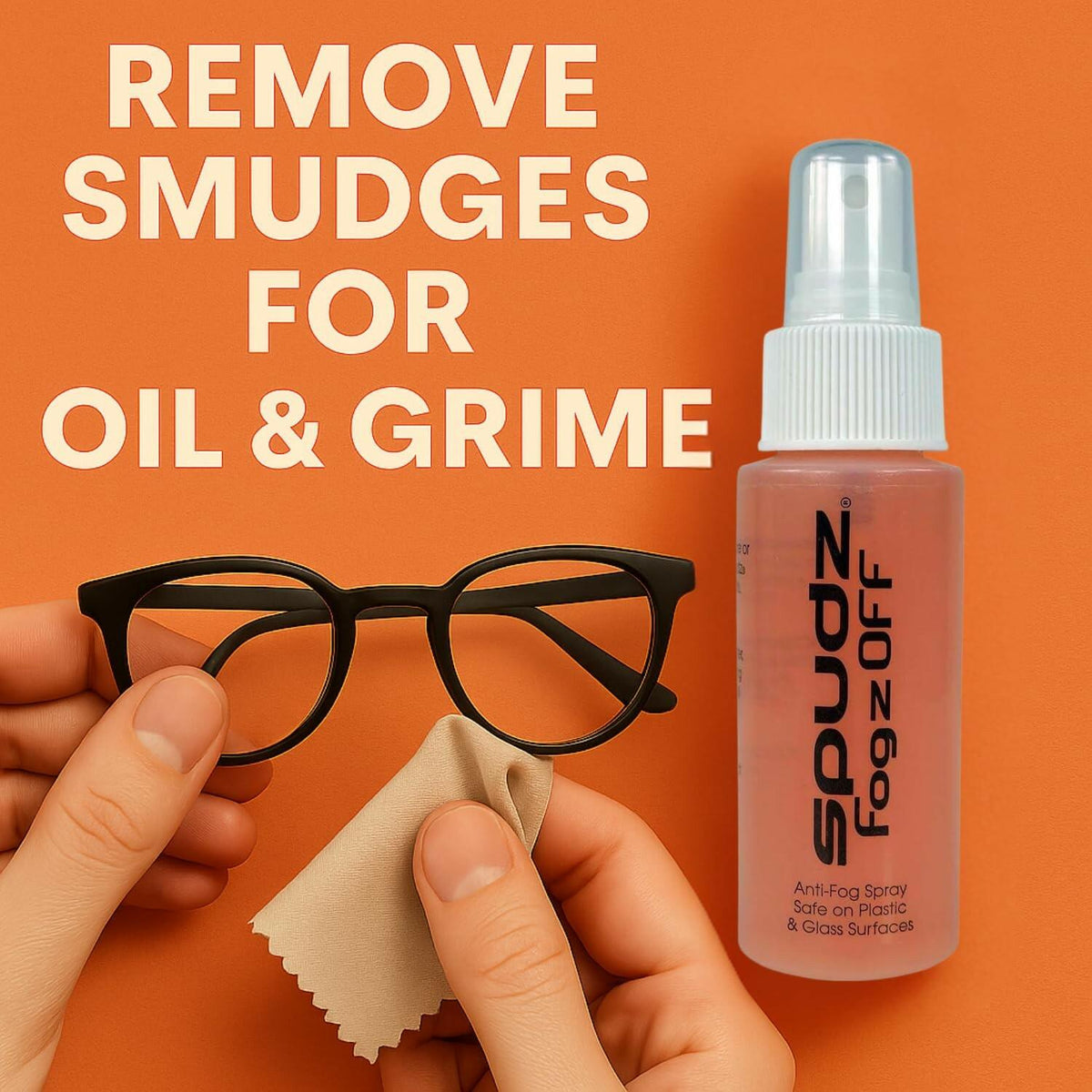 SPUDZ Screen and Lens Cleaner with Microfiber Cloth for Glasses, Cameras