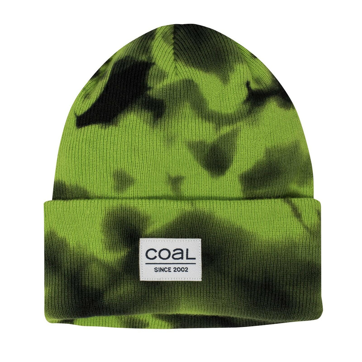 Coal Green Tie-Dye Cuff Beanie Hat - Super Soft Acrylic Unisex One Size