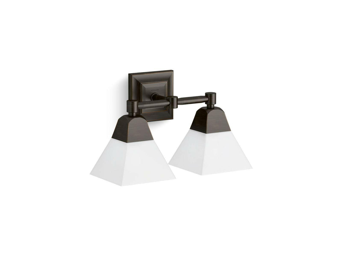 Kohler Memoirs 23687 BA02 2 Light Bathroom Vanity Wall Sconce Oil Rubbed Bronze