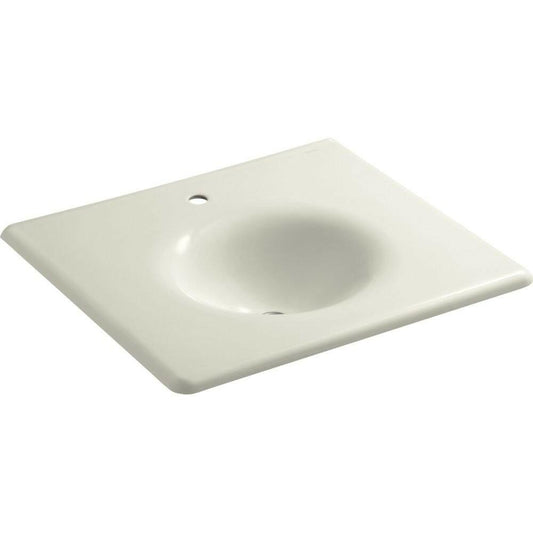 Kohler 25 Inch Biscuit Enameled Cast Iron Vanity Top K-3048-1-96 Bathroom Sink