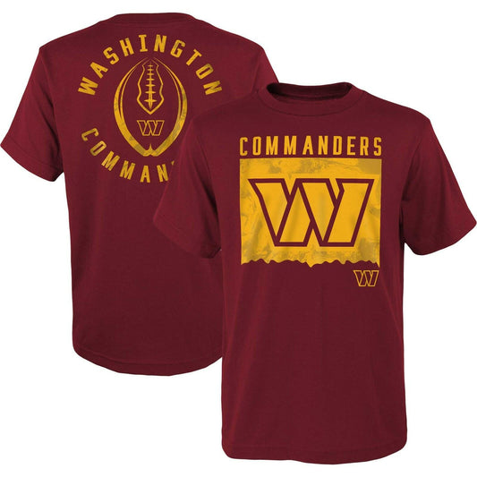 Youth Burgundy Washington Commanders Liquid Camo T-Shirt Size L NFL Fan Gear