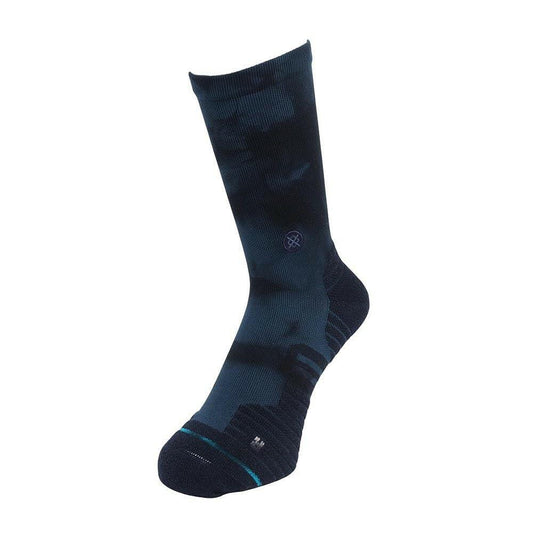 Stance Crew Inclination Blue Socks Large Unisex Polyester Solid Closed Toe