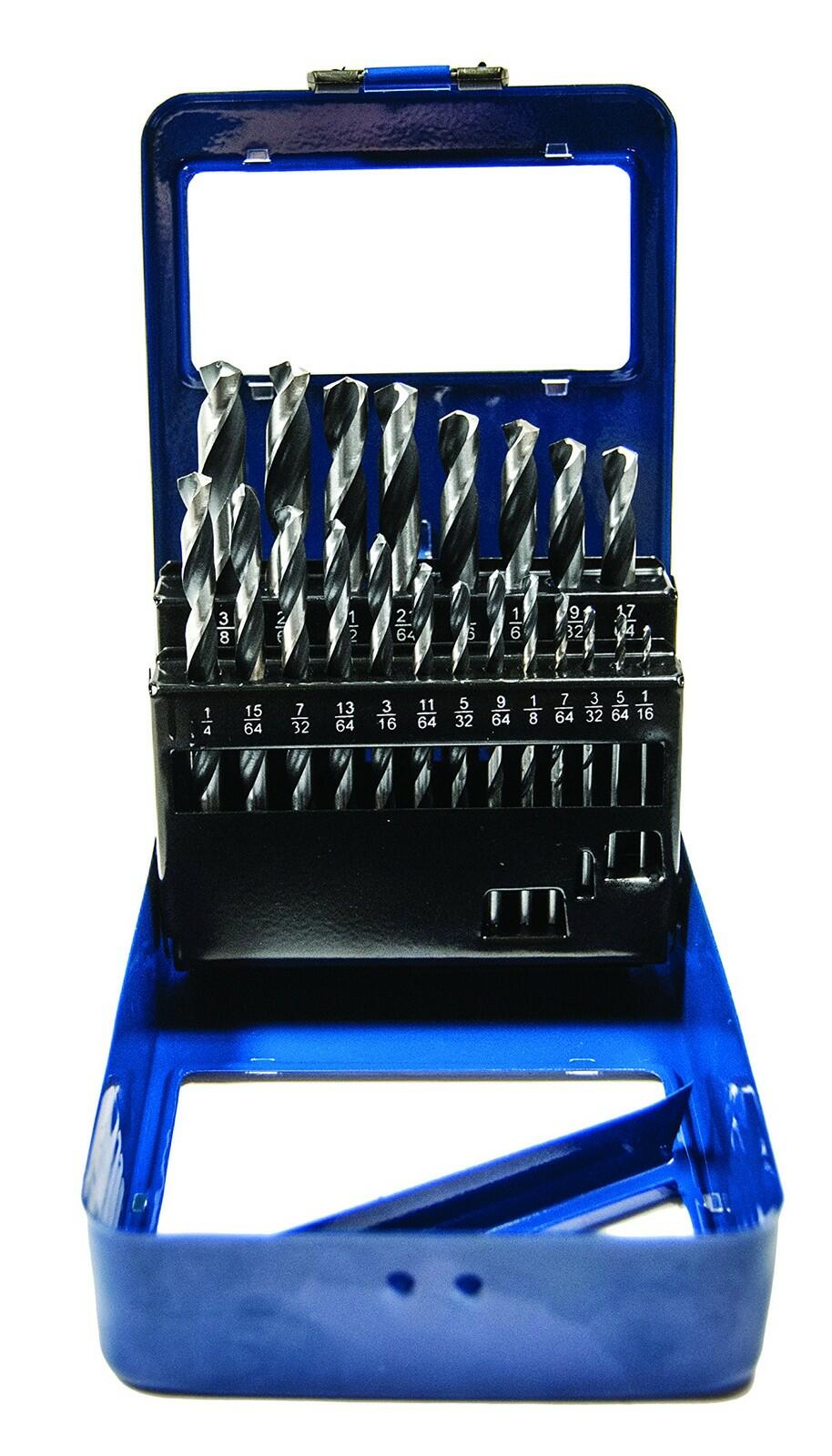 Century Drill & Tool 88721 21pc HSS Drill Bit Set 1/16"-3/8" 135° Quick Cut