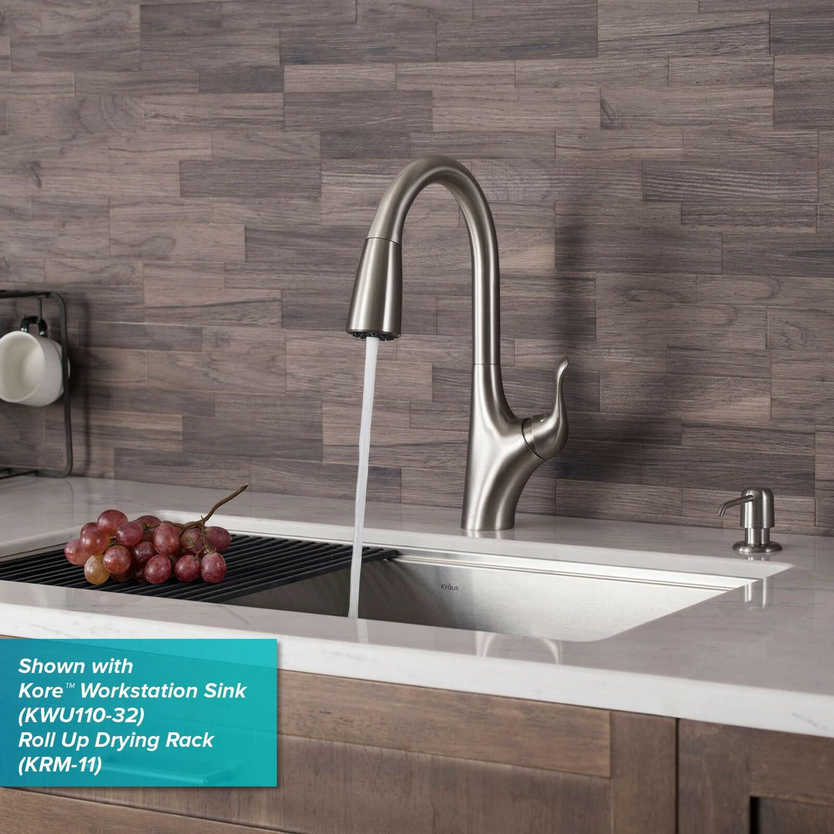 KRAUS Merlin KPF-1674SFS Pull-Down Kitchen Faucet Spot Free Stainless Steel