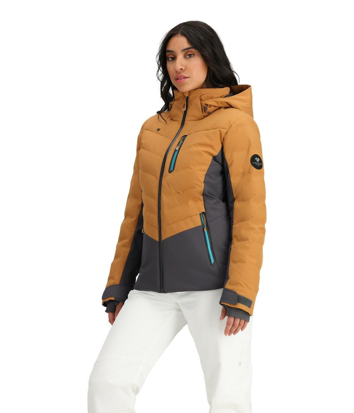 Obermeyer Cosima Down Jacket Brown Sugar 6 Waterproof Ski Coat Insulated